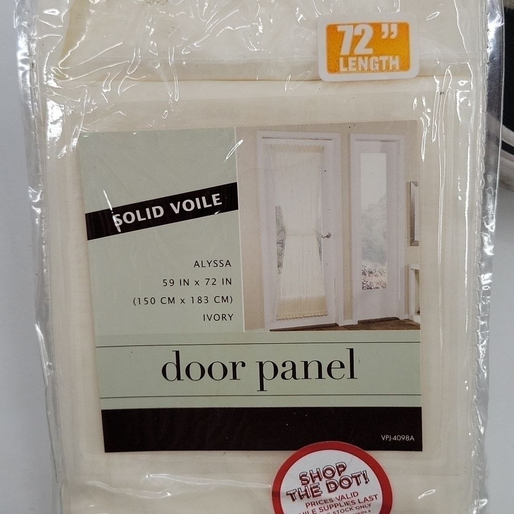 Ivory Door Panel Voile